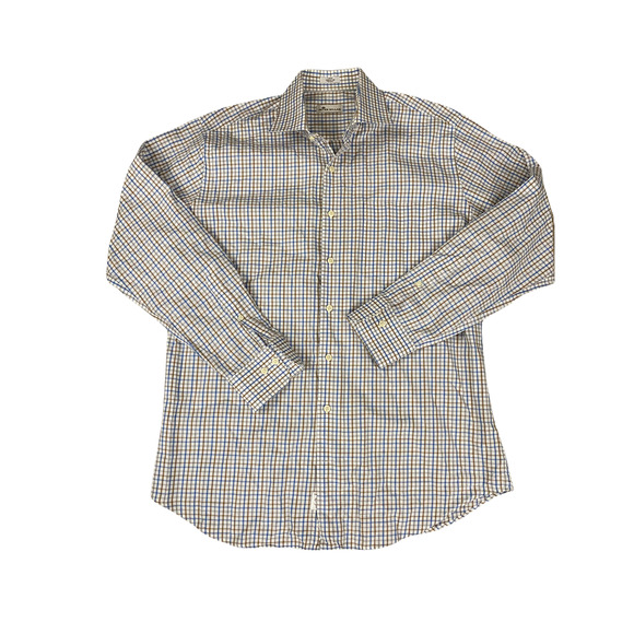 Peter Millar Shirt Mens Large Multicolor Checkered Long Sleeve Button Down - Picture 1 of 6